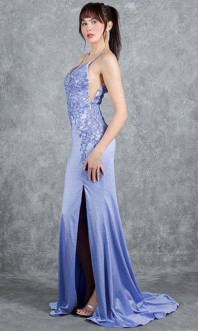 Cinderella Couture 8255J - Embellished V-Back High Slit Gown Cinderella Couture 8255J - Embellished V-Back High Slit Gown