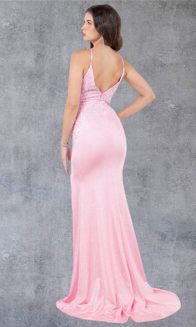 Cinderella Couture 8255J - Embellished V-Back High Slit Gown Cinderella Couture 8255J - Embellished V-Back High Slit Gown