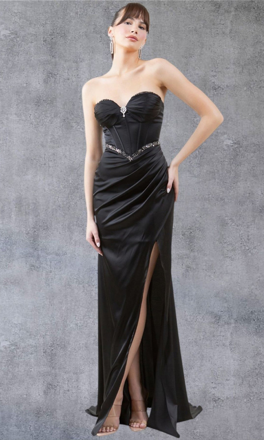 Cinderella Couture 8259J - Sweetheart Corset Detail Evening Gown Prom Dresses