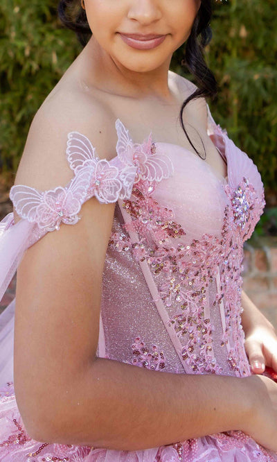 Cinderella Couture 8270J - Sheer Cape Sweetheart Tulle Ballgown Cinderella Couture 8270J - Sheer Cape Sweetheart Tulle Ballgown