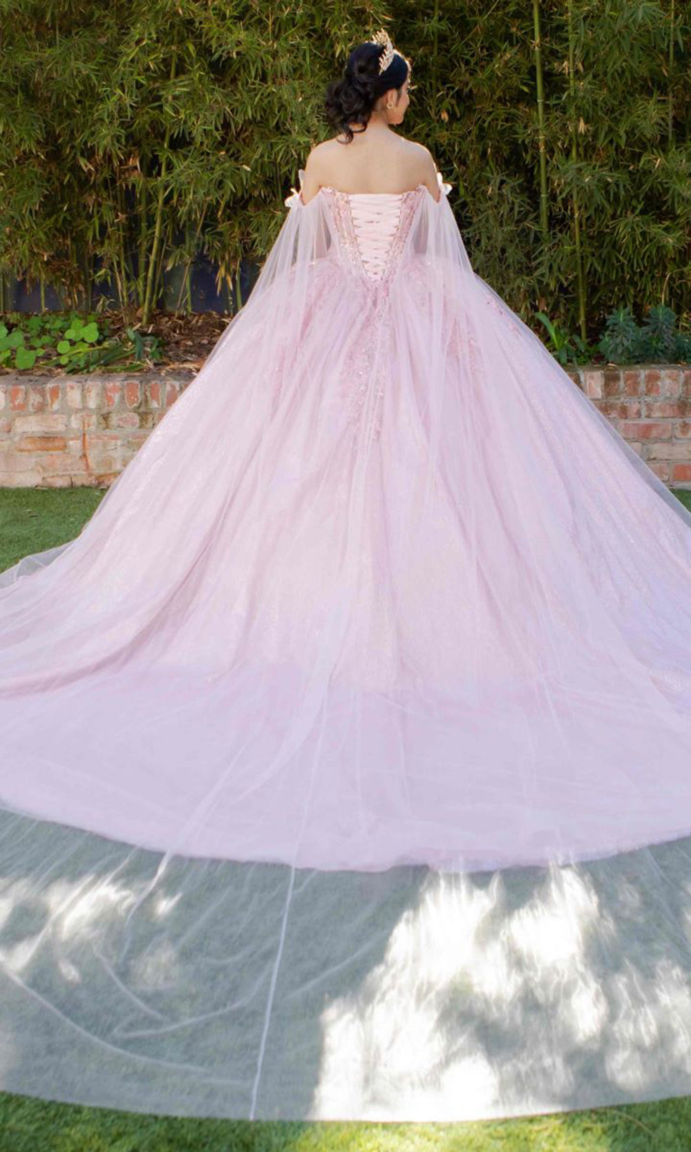 Cinderella Couture 8270J - Sheer Cape Sweetheart Tulle Ballgown Cinderella Couture 8270J - Sheer Cape Sweetheart Tulle Ballgown