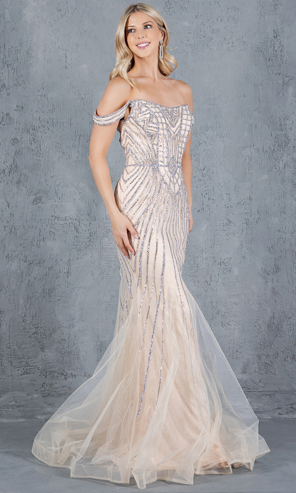 Cinderella Couture 8271J - Scoop Neckline Beaded Tulle Gown Cinderella Couture 8271J - Scoop Neckline Beaded Tulle Gown