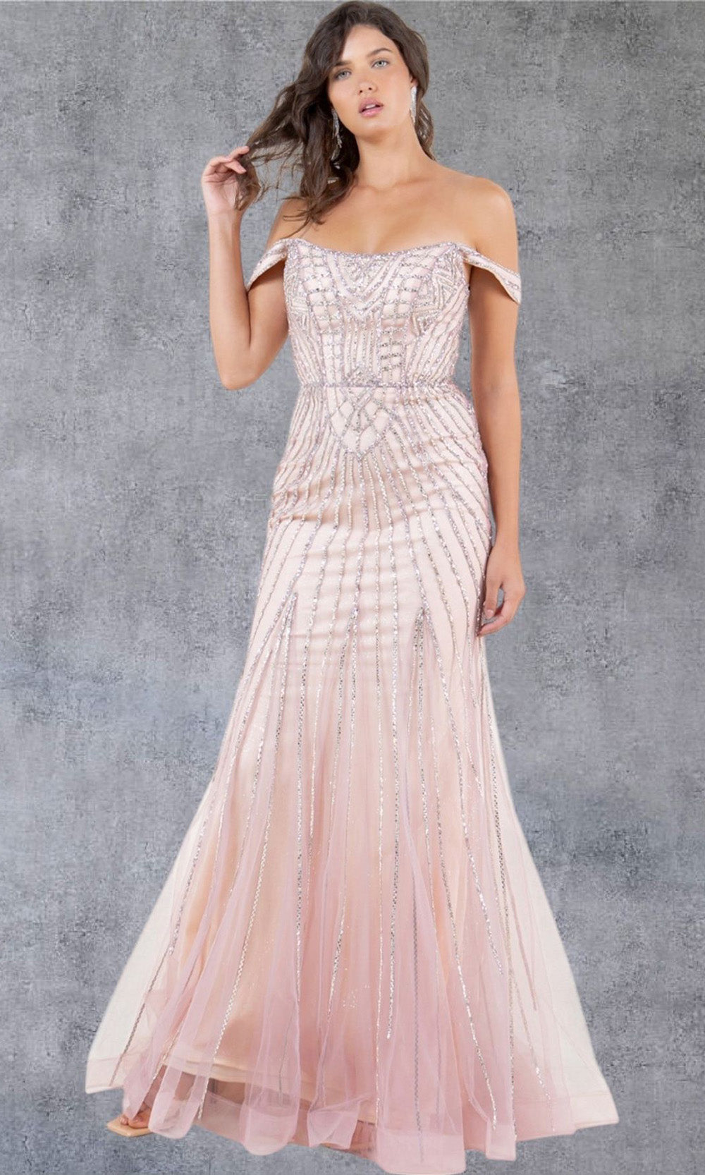 Cinderella Couture 8271J - Scoop Neckline Beaded Tulle Gown Cinderella Couture 8271J - Scoop Neckline Beaded Tulle Gown