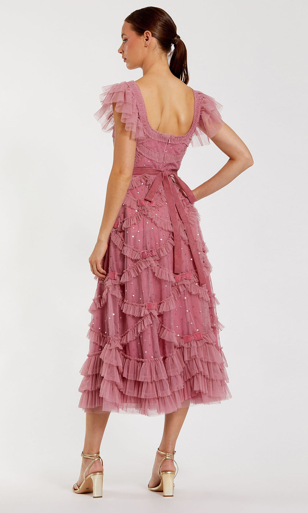 Mac Duggal 8272 - Ruffle Square Neck A-Line Dress Cocktail Dresses