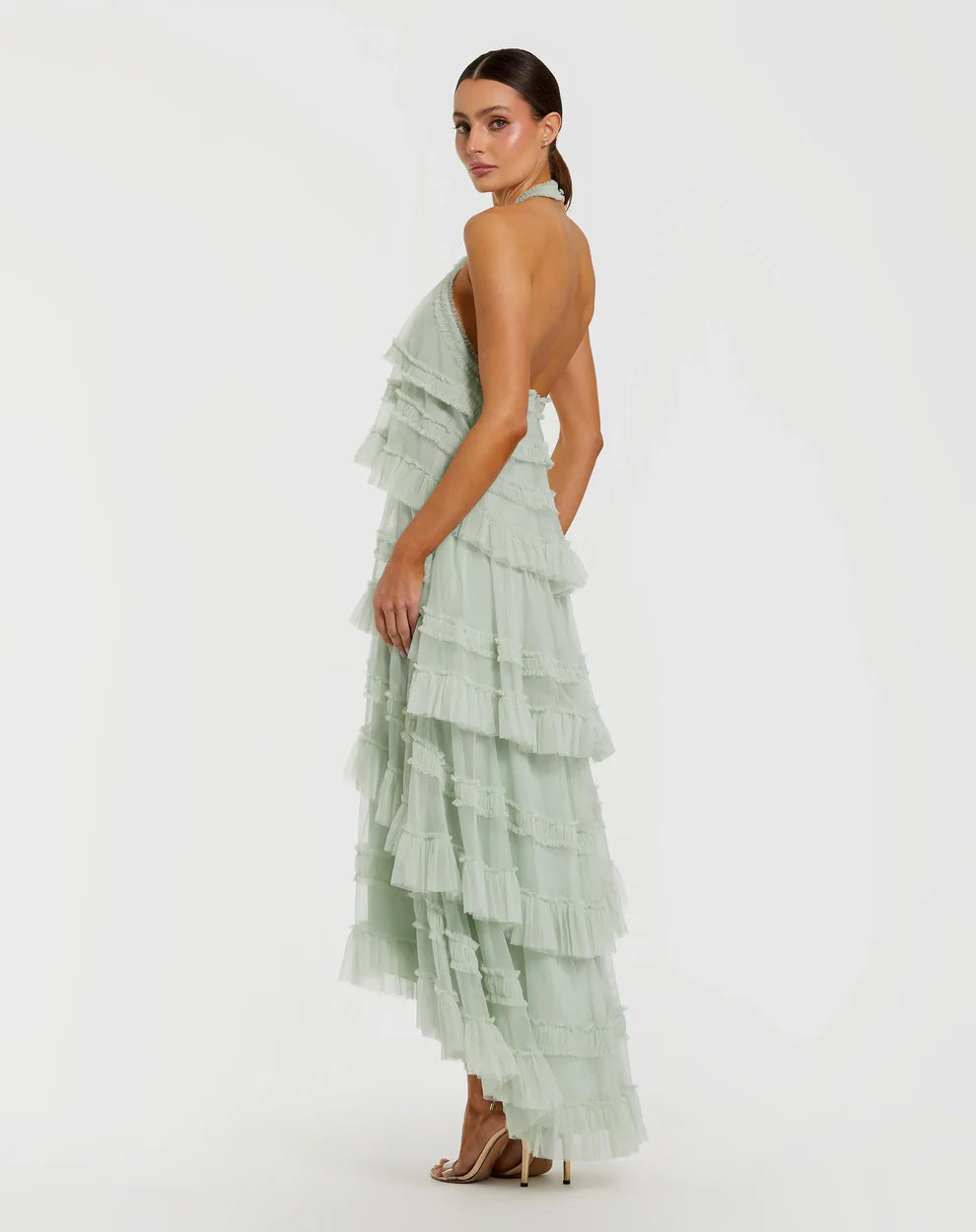 Mac Duggal 8276 - Ruffled Layer A-Line Sleeveless Dress