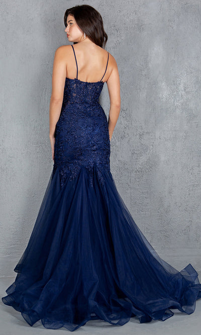 Cinderella Couture 8178J - Plunging V-Neck Embroidered Tulle Gown Cinderella Couture 8178J - Plunging V-Neck Embroidered Tulle Gown