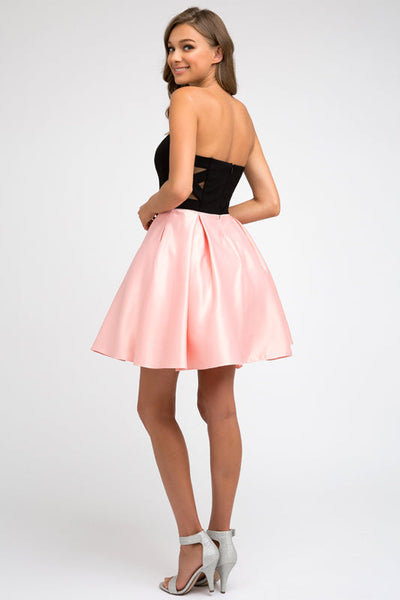 Juliet Dresses 829 - Semi-Sweetheart Strapless Mini Dress Cocktail Dresses