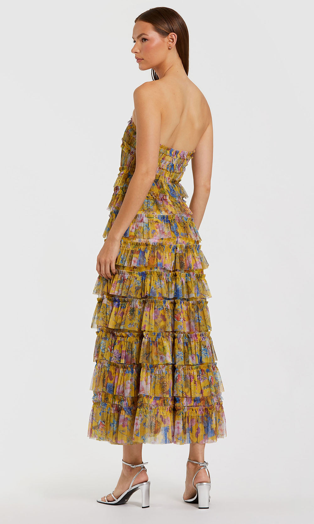 Mac Duggal 8301 - Tiered Tea-Length A-line Dress Wedding Guest