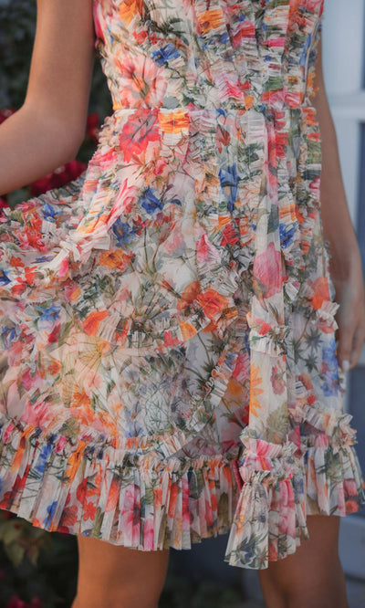 Mac Duggal 8307 - Ruffled Mesh Sleeveless Mini Dress Cocktail Dresses