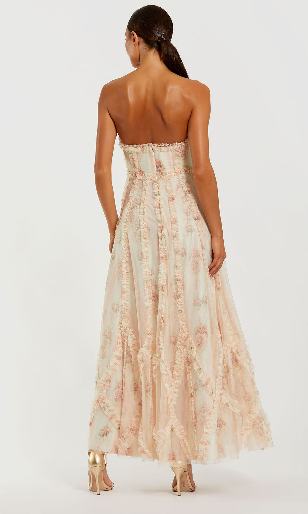 Mac Duggal 8308 - Straight Neckline Ruffle Evening Dress Prom Dresses