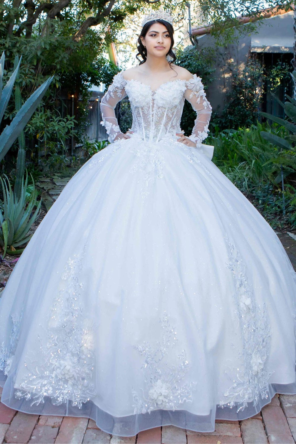 Cinderella Couture 8325J - Sheer Sleeve Sweetheart Ballgown Cinderella Couture 8325J - Sheer Sleeve Sweetheart Ballgown