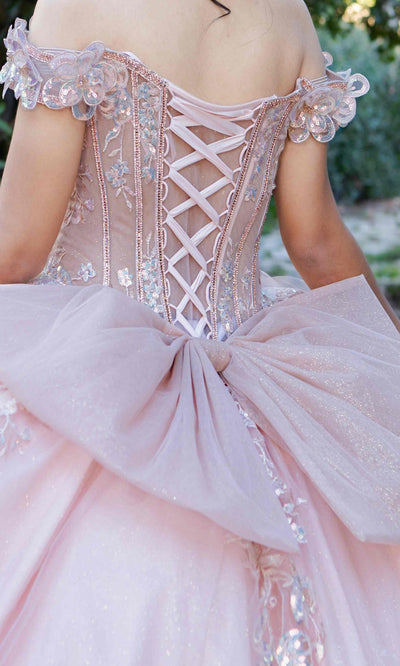 Cinderella Couture 8370J - Sequin Applique Tulle Quinceanera Gown Cinderella Couture 8370J - Sequin Applique Tulle Quinceanera Gown