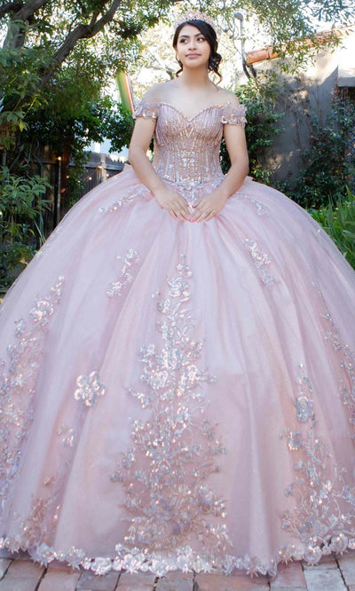 Cinderella Couture 8370J - Sequin Applique Tulle Quinceanera Gown Quinceanera Dresses