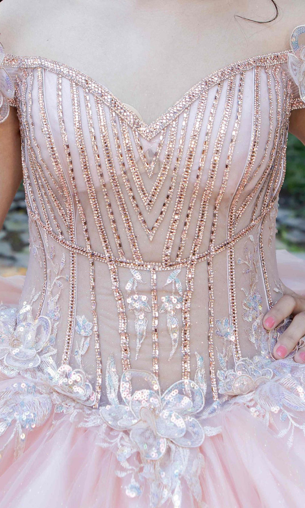 Cinderella Couture 8370J - Sequin Applique Tulle Quinceanera Gown Cinderella Couture 8370J - Sequin Applique Tulle Quinceanera Gown