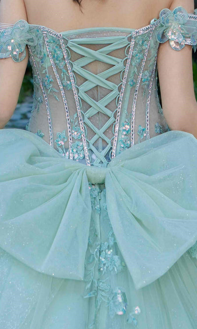 Cinderella Couture 8370J - Sequin Applique Tulle Quinceanera Gown Cinderella Couture 8370J - Sequin Applique Tulle Quinceanera Gown