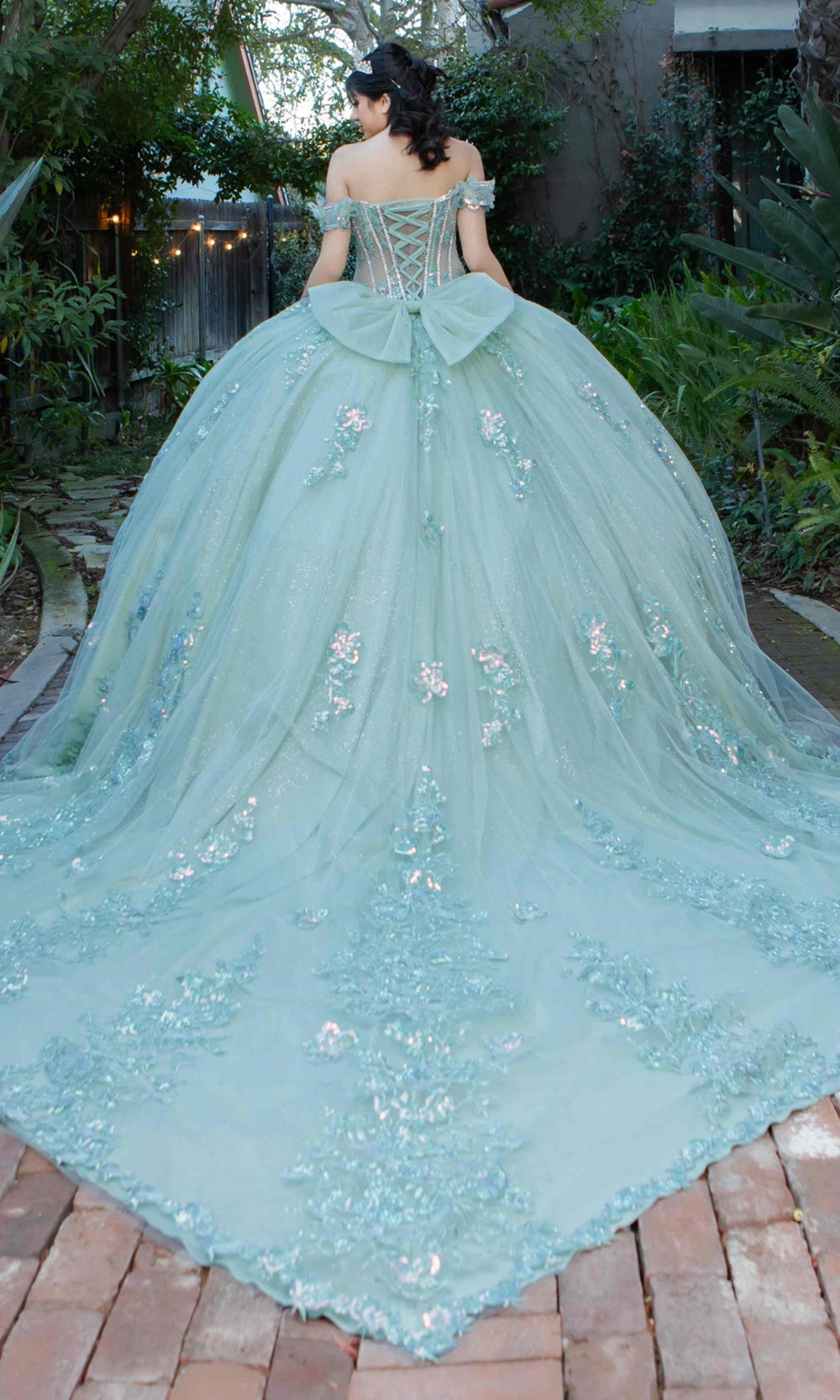 Cinderella Couture 8370J - Sequin Applique Tulle Quinceanera Gown Cinderella Couture 8370J - Sequin Applique Tulle Quinceanera Gown
