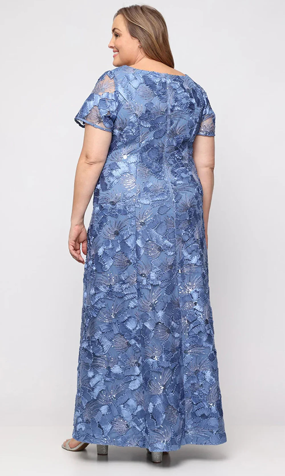 Alex Evenings 84122674 - Plus Size A-Line Soutache Lace Gown Prom Dresses