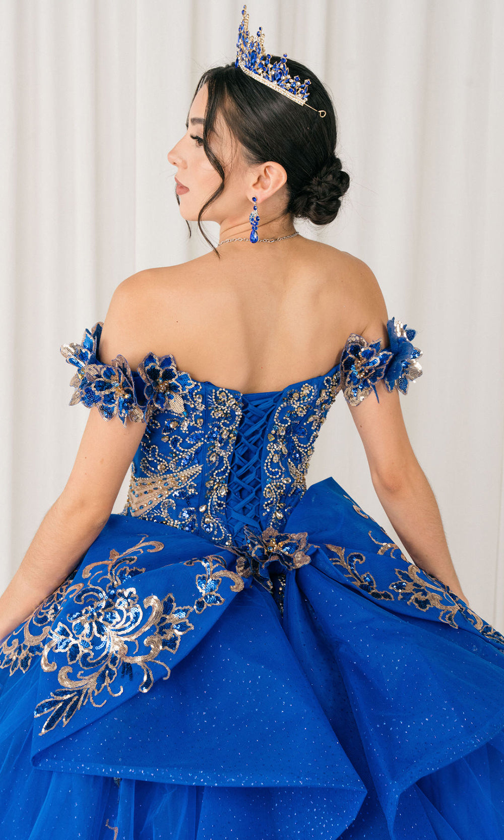 Cinderella Couture 8420JQ - Beaded Embroidered Quince Ballgown Quinceanera Dresses in Royal