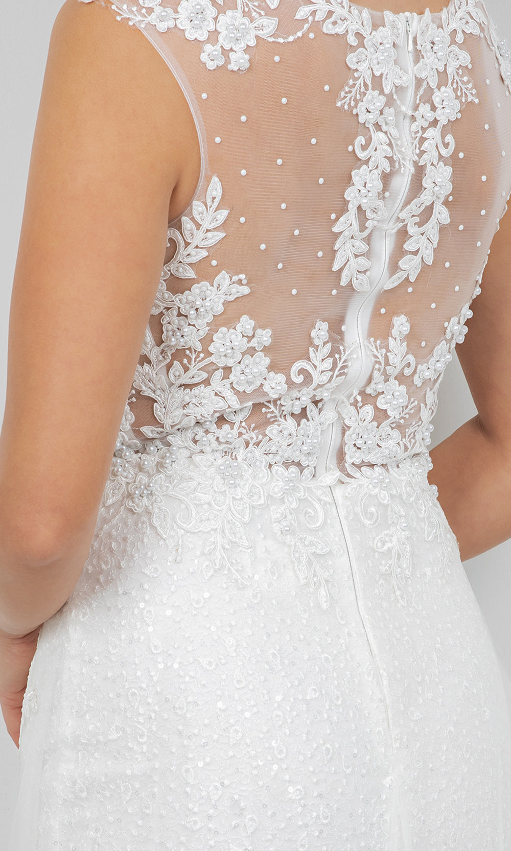 Cinderella Couture 8506J - Embellished Cap Sleeve Overskirt Bridal Gown Bridal Dresses in Off White