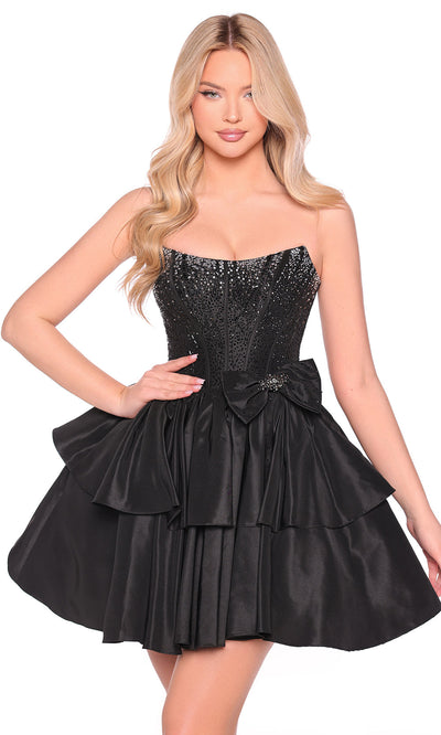 Amarra 88912 - Corset Strapless A-Line Mini Dress Cocktail Dresses