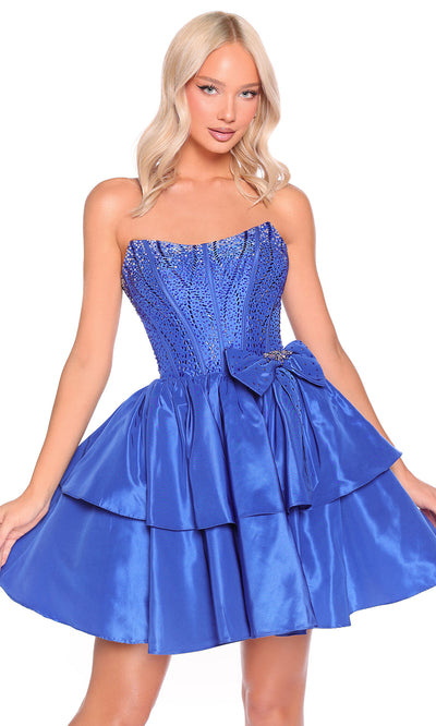 Amarra 88912 - Corset Strapless A-Line Mini Dress Cocktail Dresses