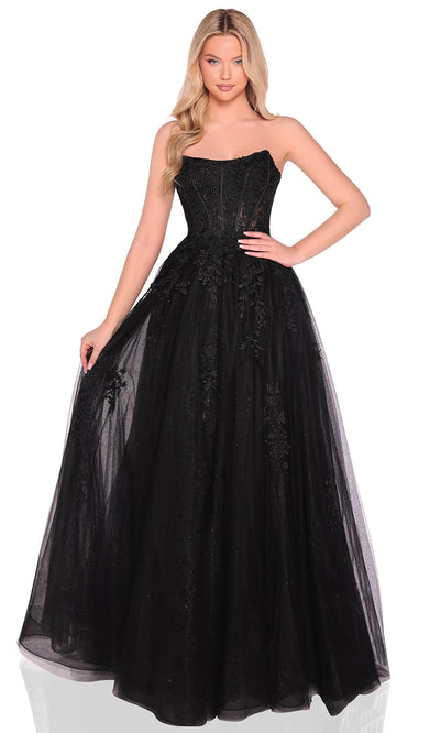 Amarra 88950 - Scoop Neck Gown with Embroidered Bodice Ball Gowns