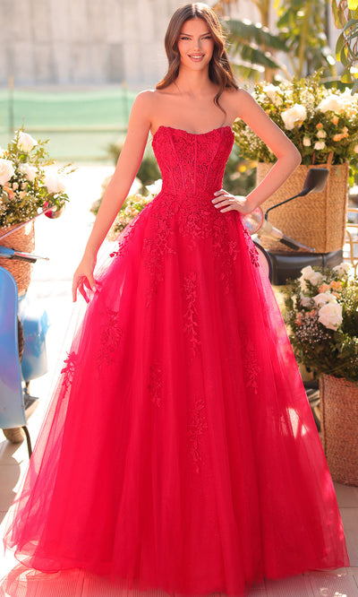 Amarra 88950 - Scoop Neck Gown with Embroidered Bodice Ball Gowns