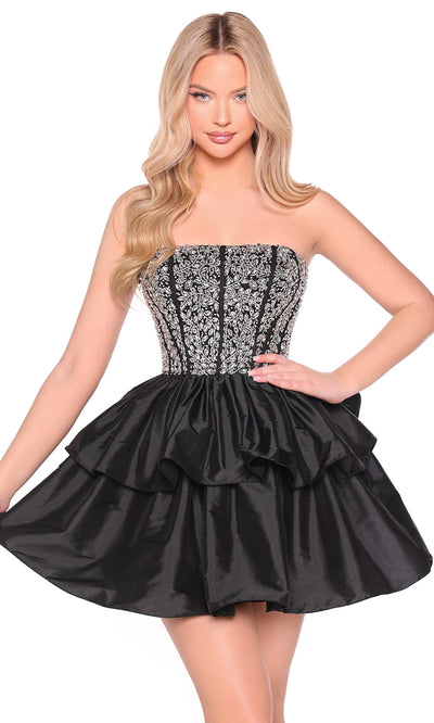 Amarra 88952 - Beaded Corset Straight Neckline Dress Cocktail Dresses