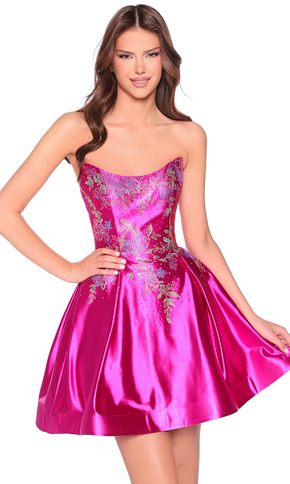 Amarra 88962 - Sparkling Embroidered Fit and Flare Dress Homecoming Dresses