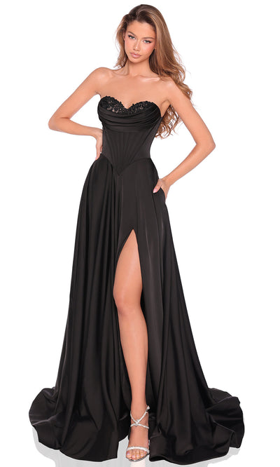 Amarra 89023 - Appliqued Strapless A-line Evening Gown Prom Dresses