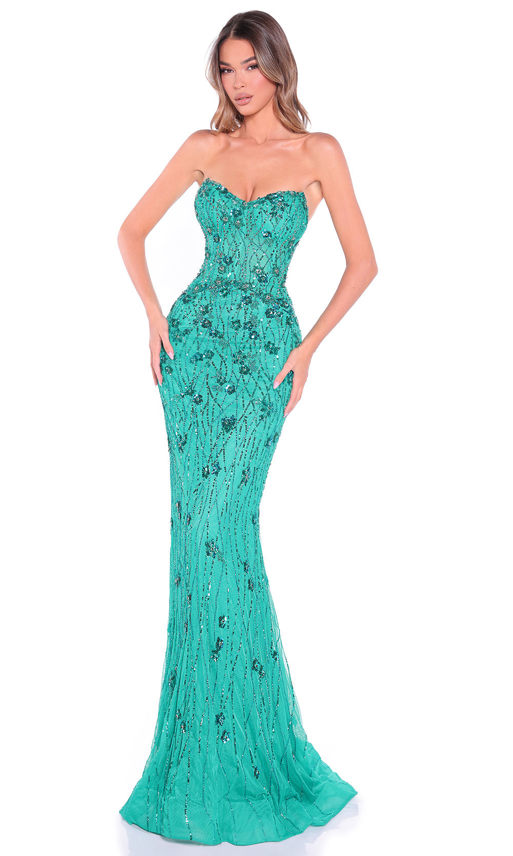 Amarra 89171 - Strapless Neckline Fitted Sheath Dress Prom Dresses