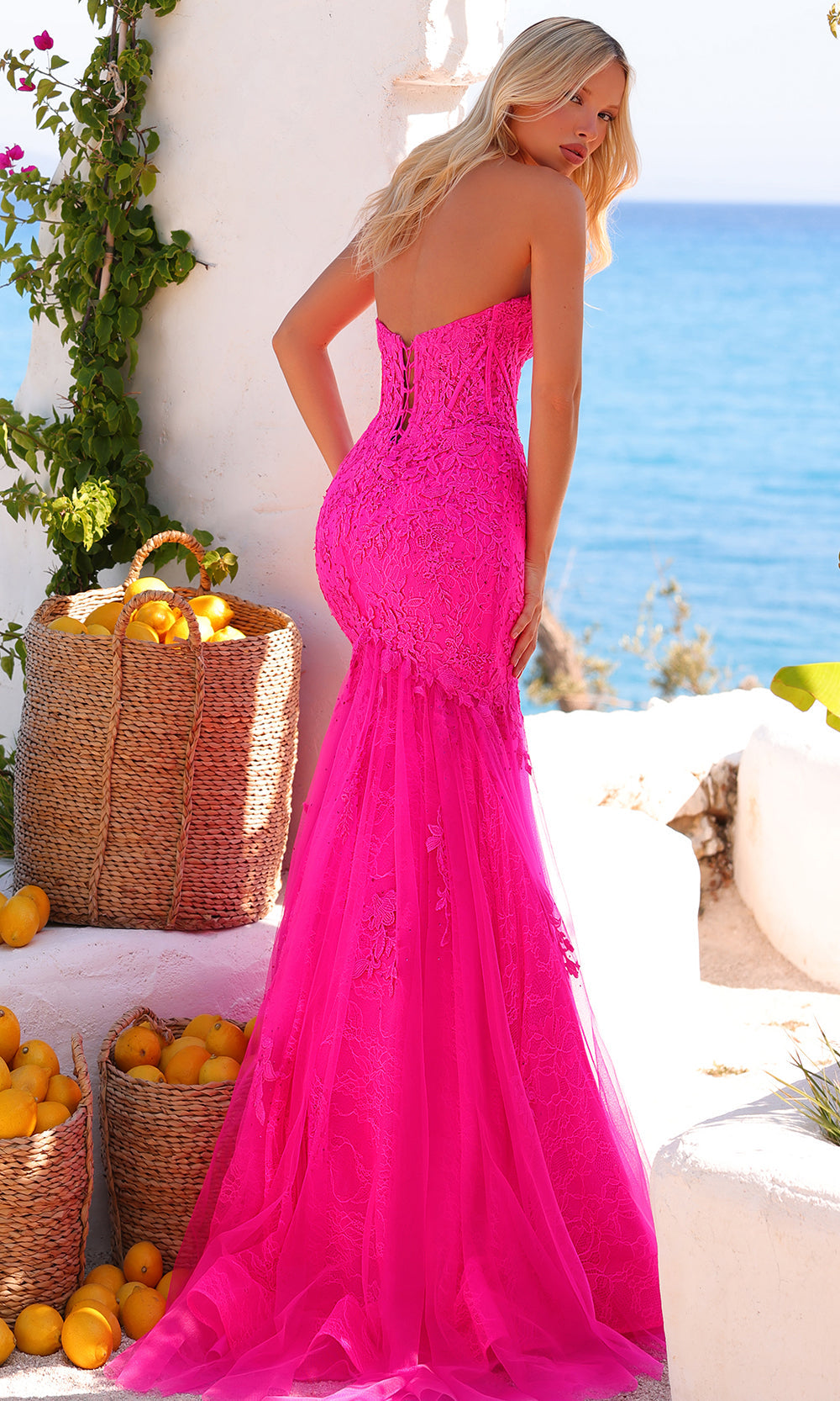 Amarra 89319 - Romantic Corset Embroidered Mermaid Gown Prom Dresses