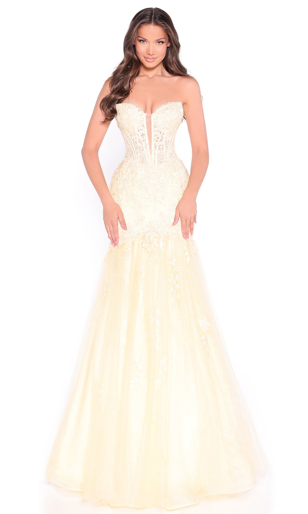 Amarra 89319 - Romantic Corset Embroidered Mermaid Gown Prom Dresses