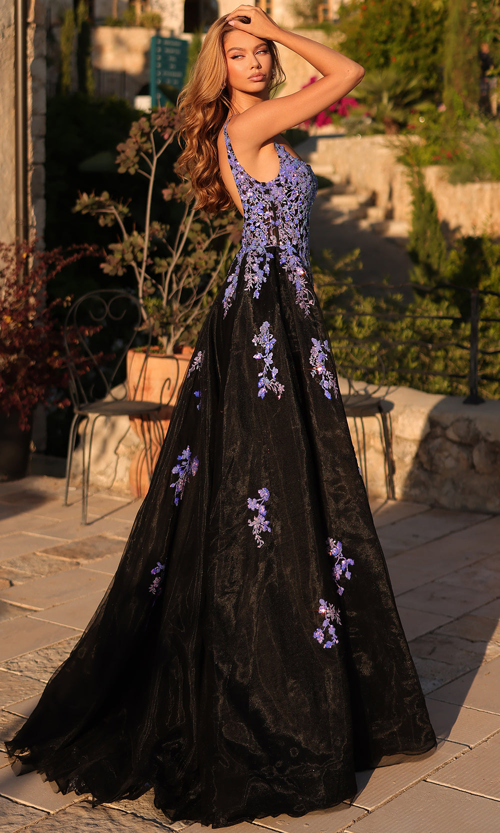 Amarra 89373 - Square Sparkle Prom Dress with Overskirt Prom Dresses