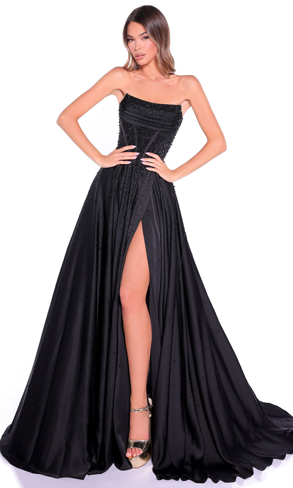 Amarra 89387 - Corset Detail Beaded Ballgown Prom Dresses