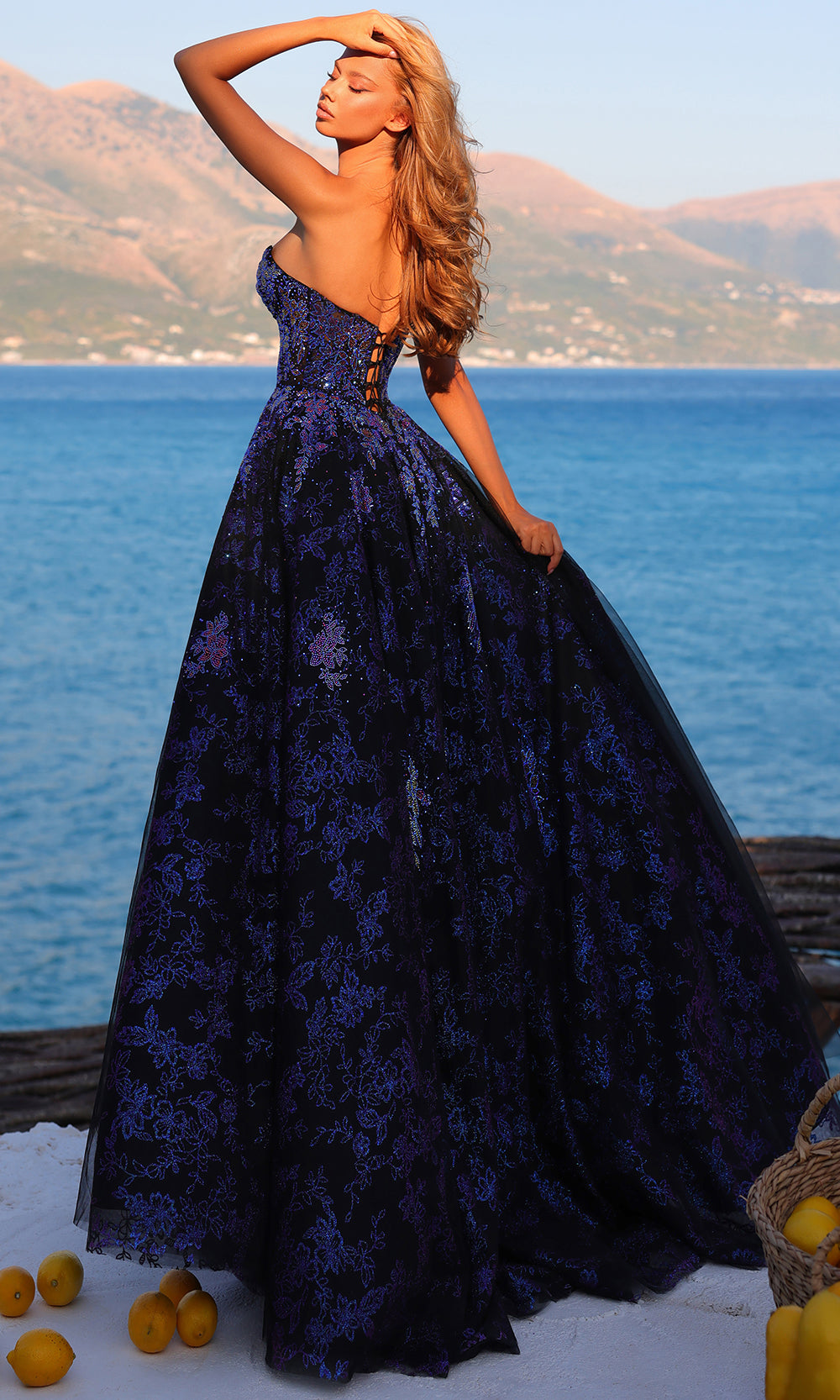 Amarra 89415 - Floral Beaded Sweetheart Long Gown Prom Dresses