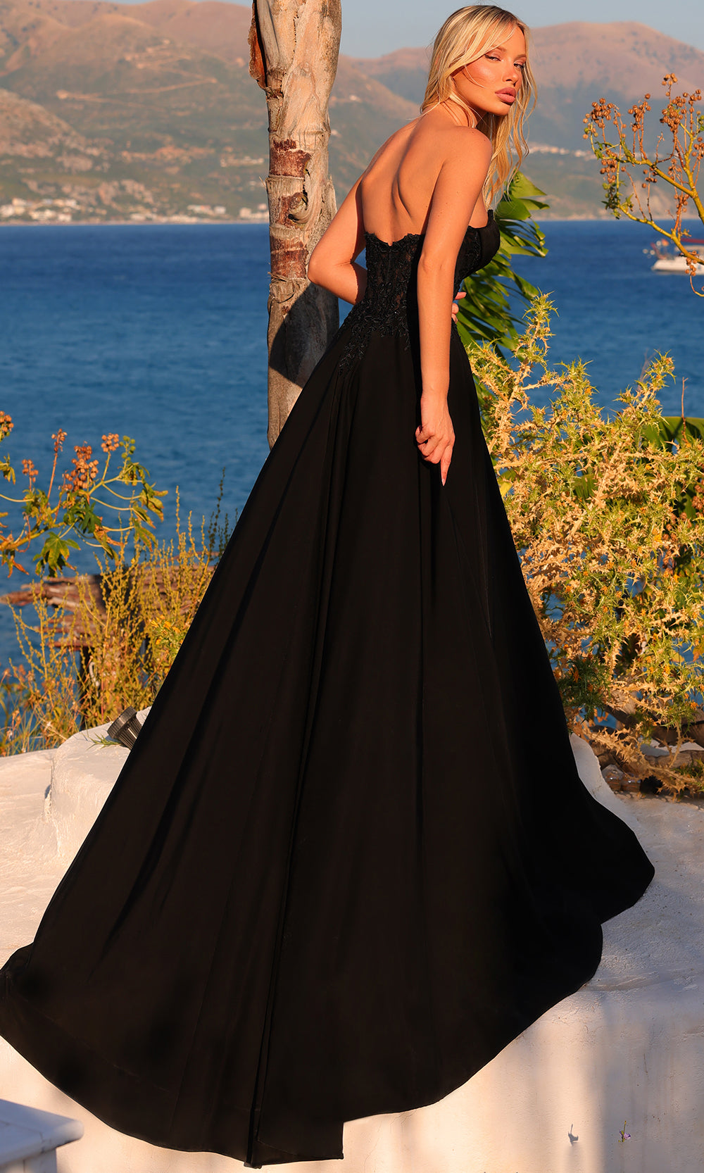 Amarra 89421 - Straight Across Lace Detail Gown Prom Dresses