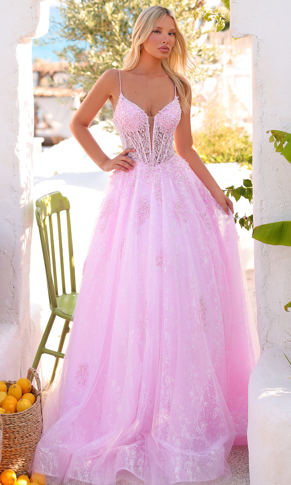 Amarra 89425 - Bead Embellished Illusion Corset Ballgown Prom Dresses