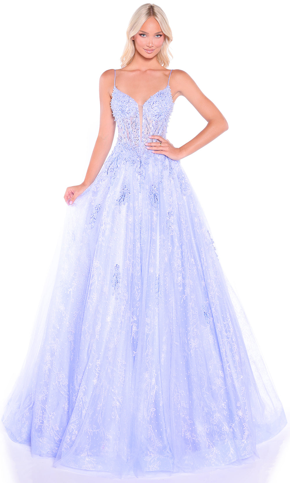 Amarra 89425 - Bead Embellished Illusion Corset Ballgown Prom Dresses