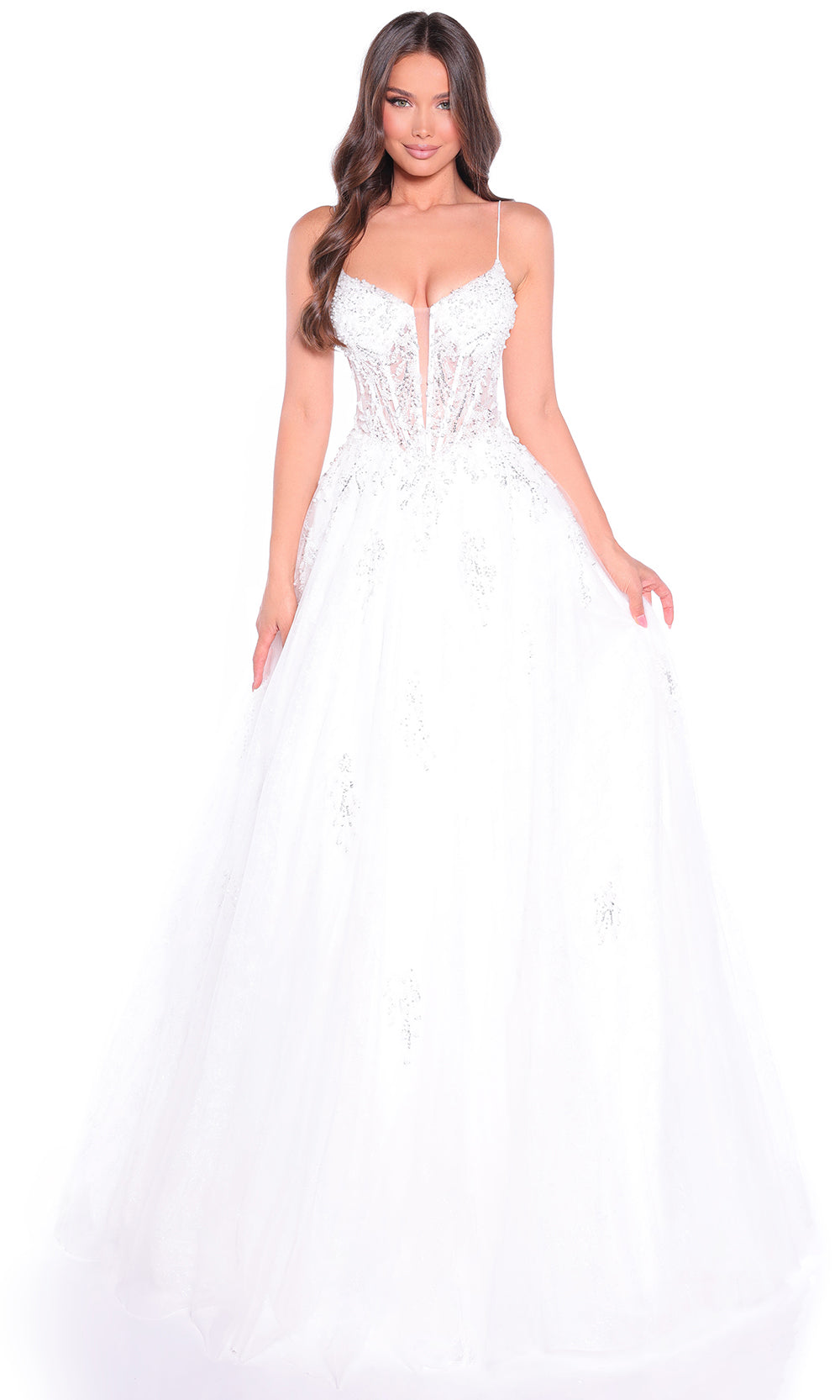 Amarra 89425 - Bead Embellished Illusion Corset Ballgown Prom Dresses