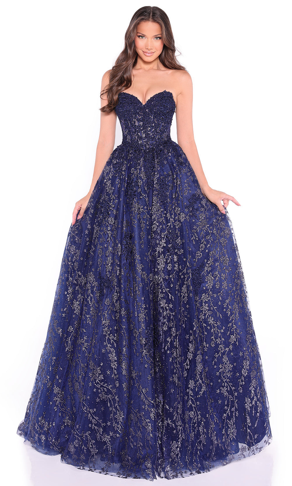 Amarra 89427 - Sweetheart Floral Lace Prom Gown Prom Dresses