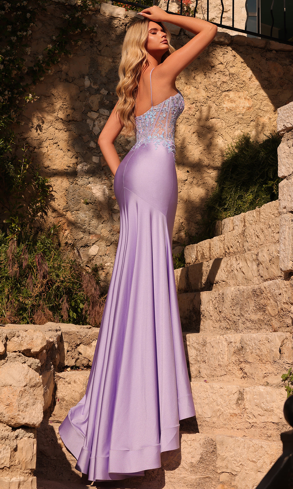 Amarra 89447 - Sweetheart Draped Embroidered Gown Prom Dresses