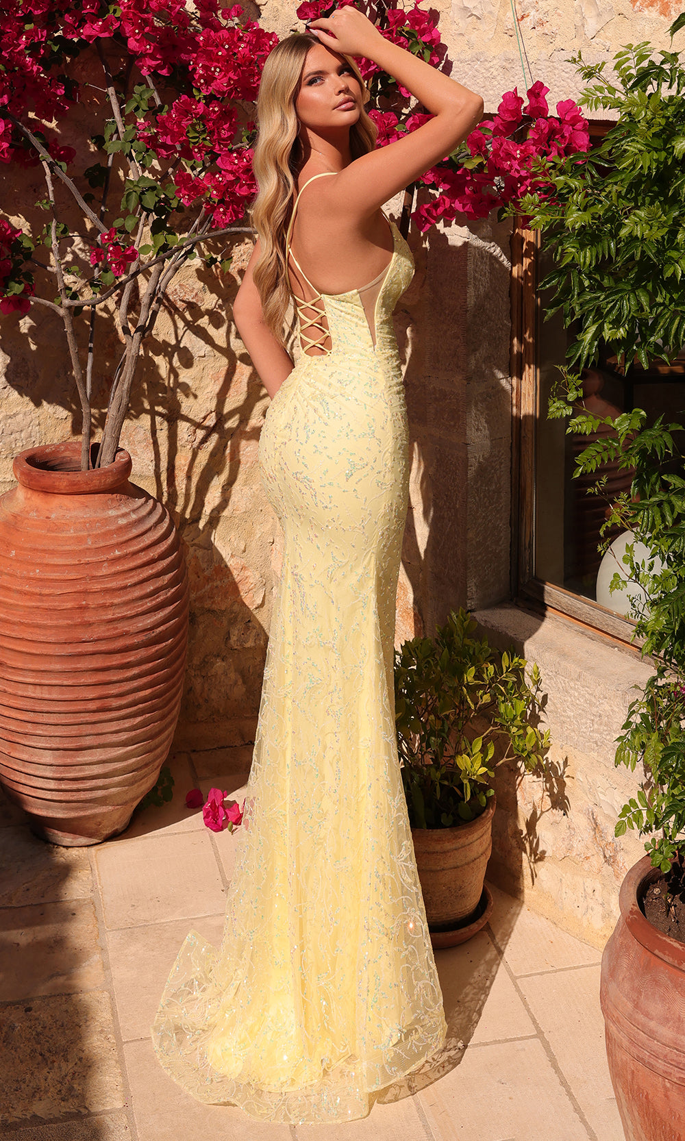 Amarra 89484 - Sparkling Spaghetti Strap Prom Dress Prom Dresses