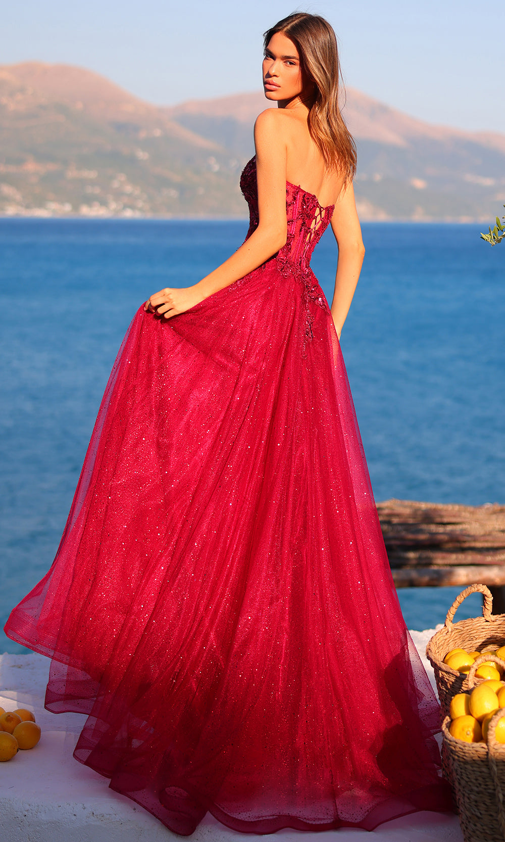 Amarra 89486 - Strapless Tulle Ballgown with Beading Prom Dresses