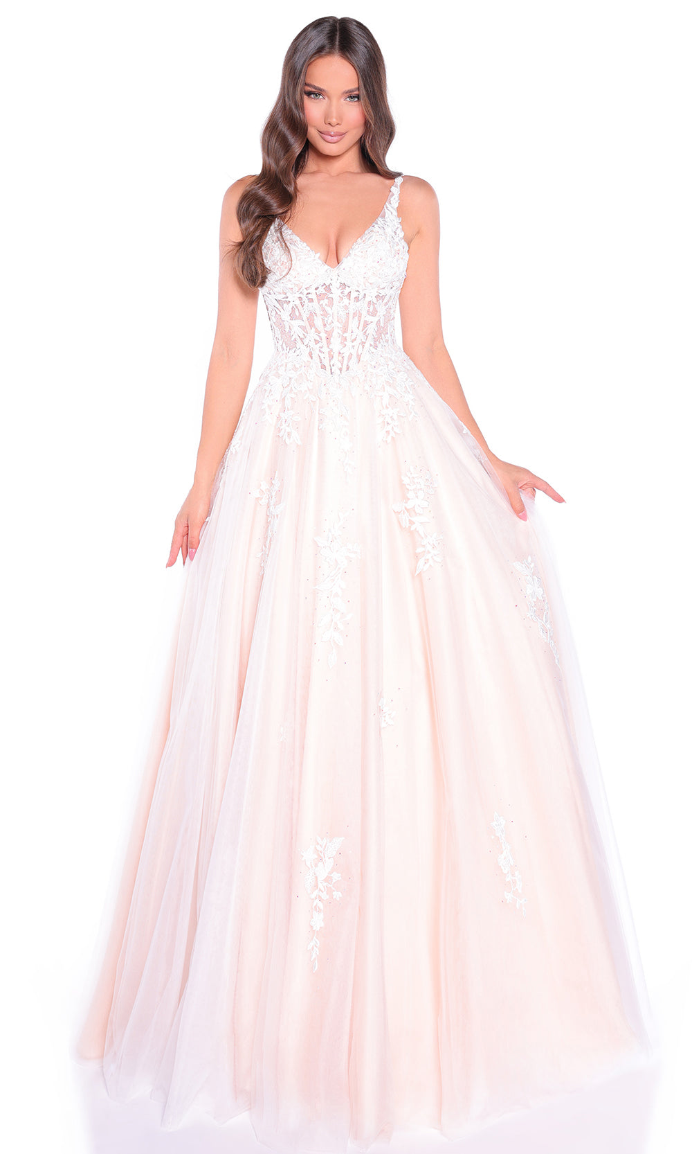 Amarra 89523 - Lace-Up Back Embroidered Prom Dress Prom Dresses
