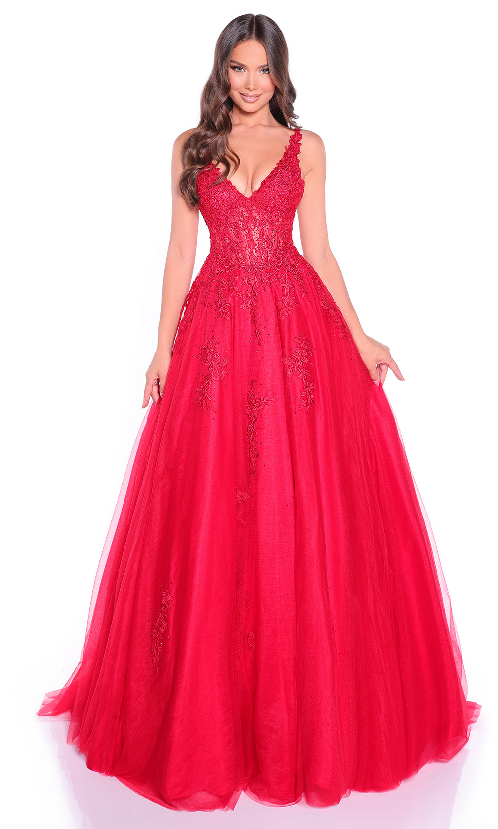 Amarra 89523 - Lace-Up Back Embroidered Prom Dress Prom Dresses