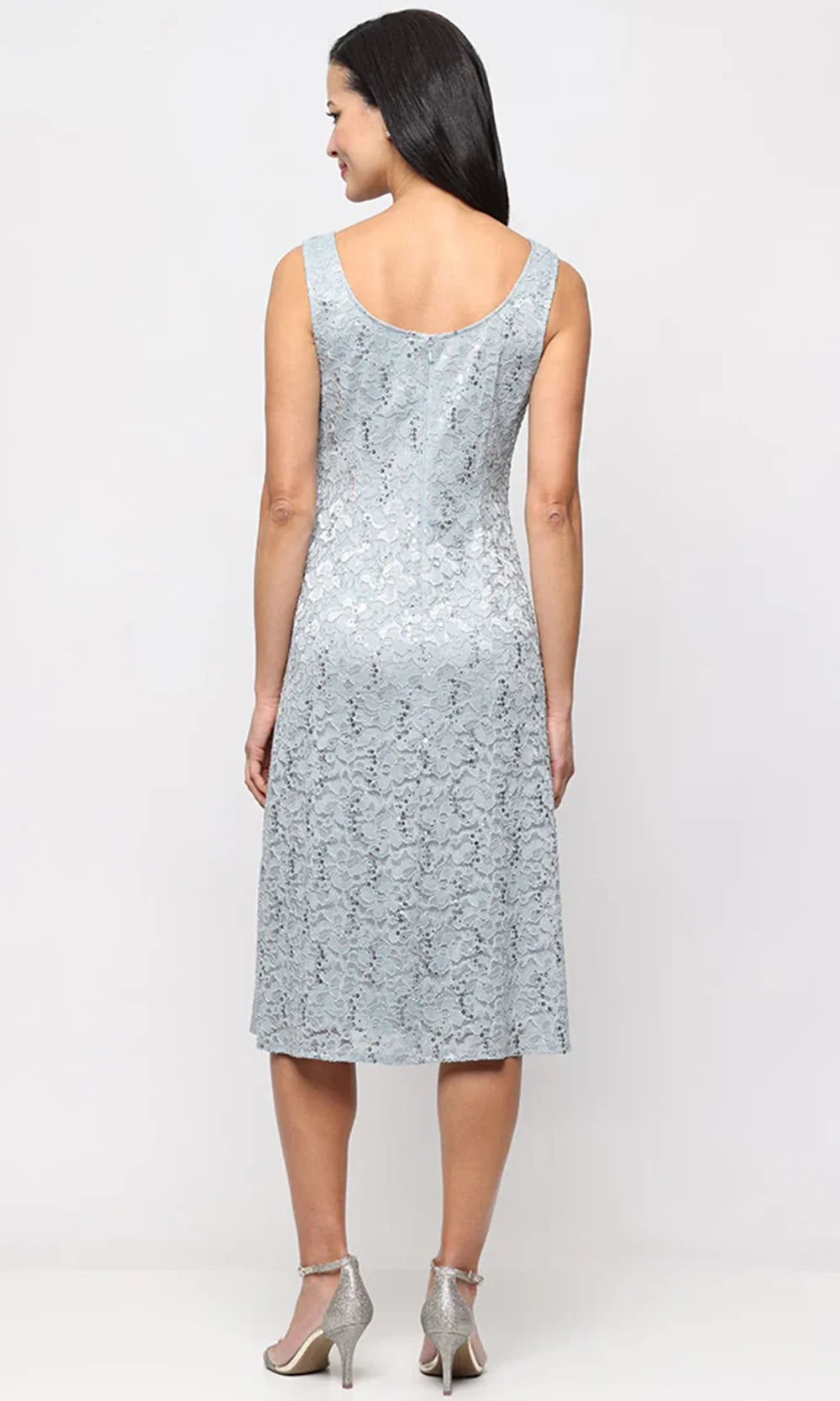 S.L. Fashions Dresses (SLNY) 9113152 - Scoop Neck Two Piece Lace Dress Mother of the Bride Dresses in Sage 