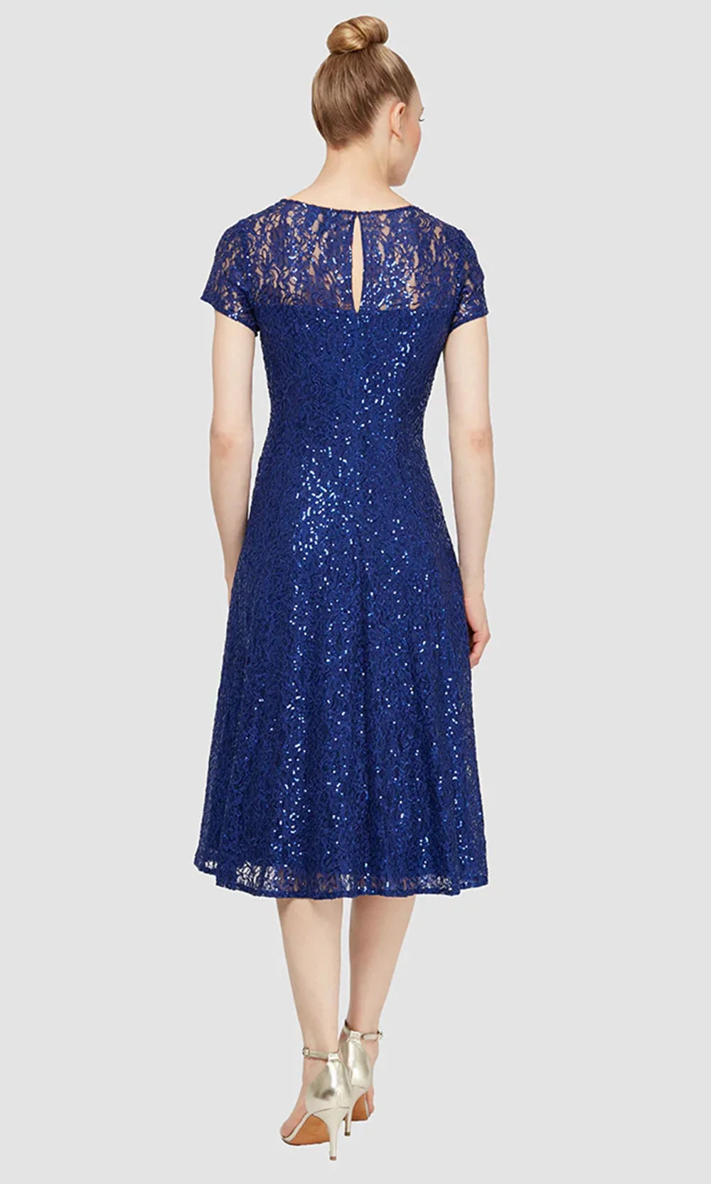 S.L. Fashions Dresses (SLNY) 9219129 - Scoop Neck Lace A-Line Dress Party Dresses