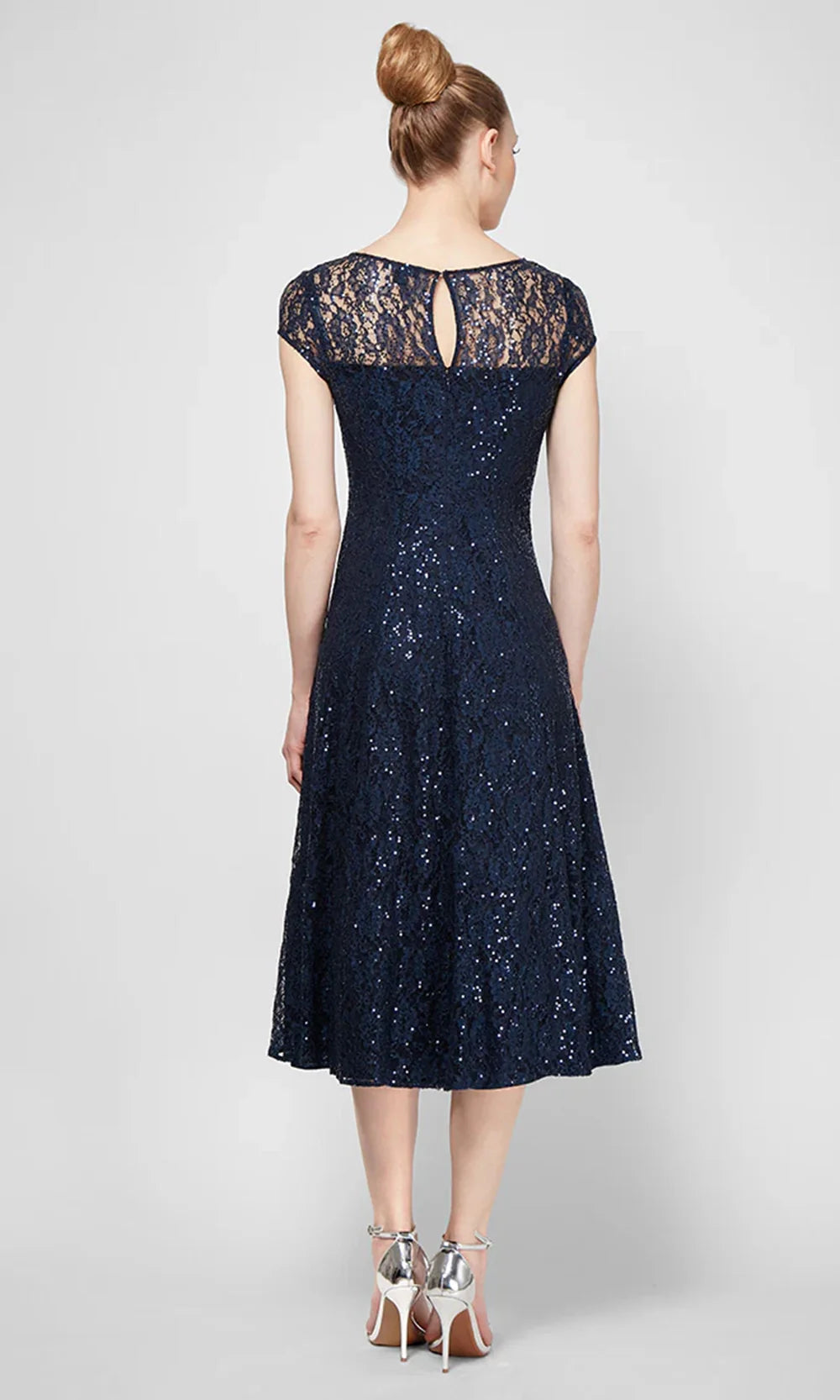 S.L. Fashions Dresses (SLNY) 9219129 - Scoop Neck Lace A-Line Dress Party Dresses