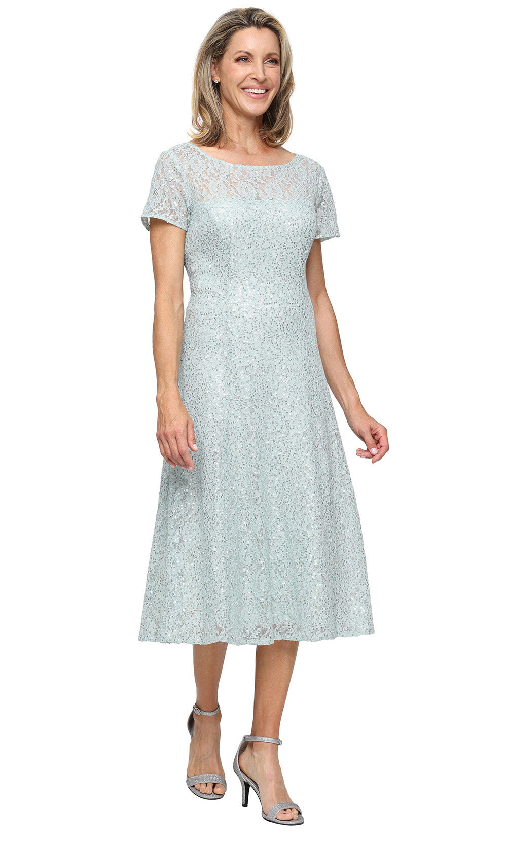 S.L. Fashions Dresses (SLNY) 9119129 - Cap Sleeve Sequin Lace Dress Mother of the Bride Dresses